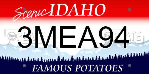 3MEA94 Idaho License Plate