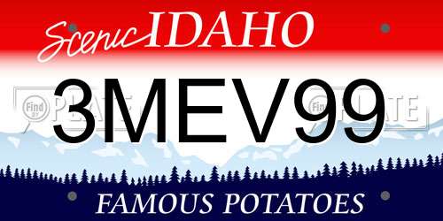 3MEV99 Idaho License Plate