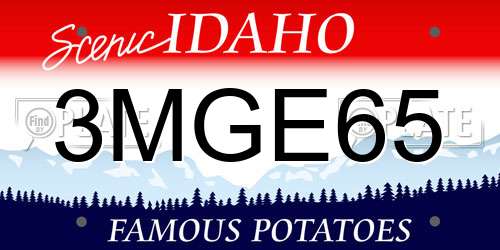3MGE65 Idaho License Plate