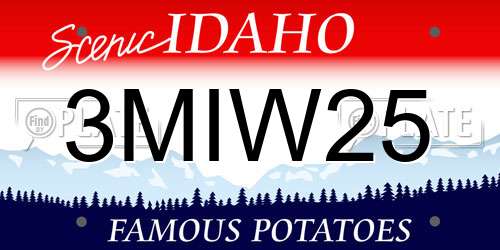 3MIW25 Idaho License Plate