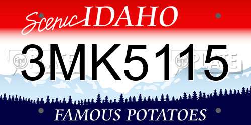3MK5115 Idaho License Plate