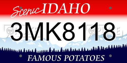 3MK8118 Idaho License Plate