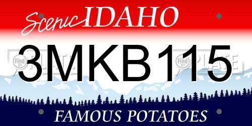 3MKB115 Idaho License Plate