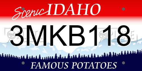 3MKB118 Idaho License Plate