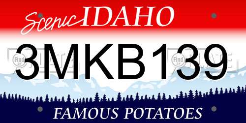 3MKB139 Idaho License Plate