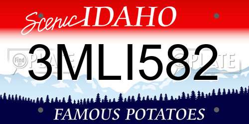 3MLI582 Idaho License Plate