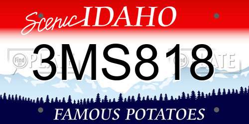 3MS818 Idaho License Plate