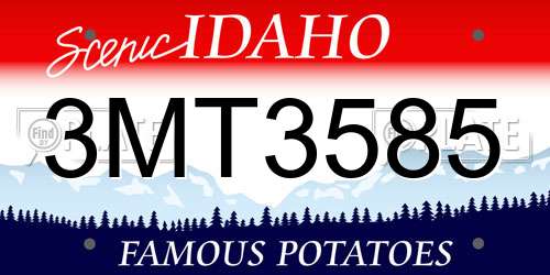 3MT3585 Idaho License Plate