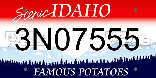 3N07555 Idaho License Plate