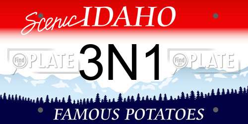 3N1 Idaho License Plate