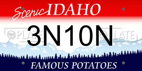 3N10N Idaho License Plate