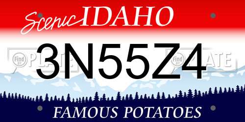 3N55Z4 Idaho License Plate