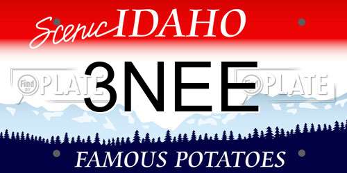 3NEE Idaho License Plate