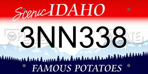 3NN338 Idaho License Plate