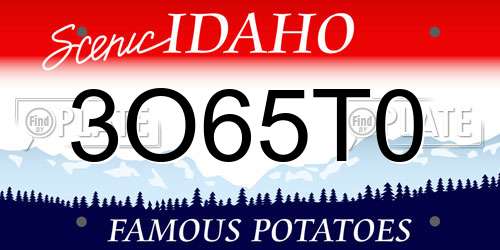 3O65T0 Idaho License Plate