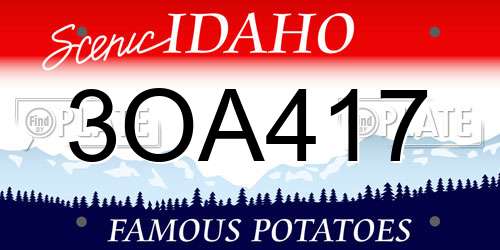 3OA417 Idaho License Plate