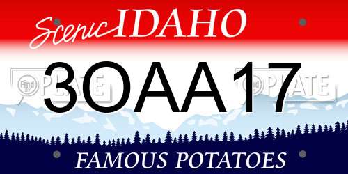 3OAA17 Idaho License Plate