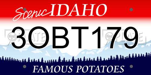 3OBT179 Idaho License Plate
