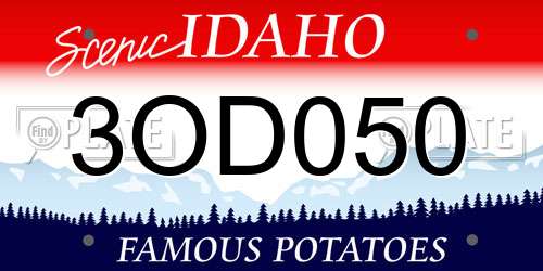 3OD050 Idaho License Plate