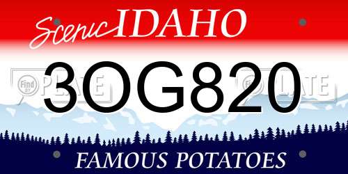 3OG820 Idaho License Plate