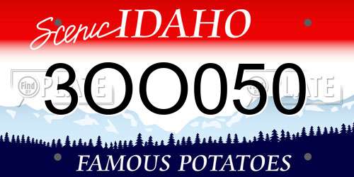 3OO050 Idaho License Plate