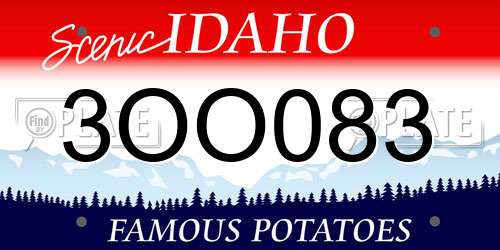 3OO083 Idaho License Plate