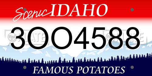 3OO4588 Idaho License Plate