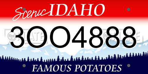 3OO4888 Idaho License Plate