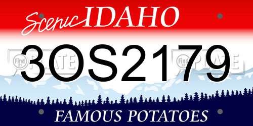 3OS2179 Idaho License Plate