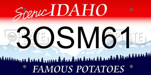 3OSM61 Idaho License Plate