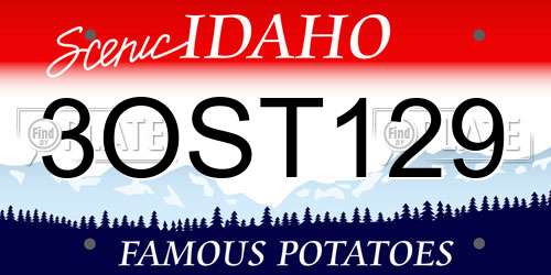 3OST129 Idaho License Plate