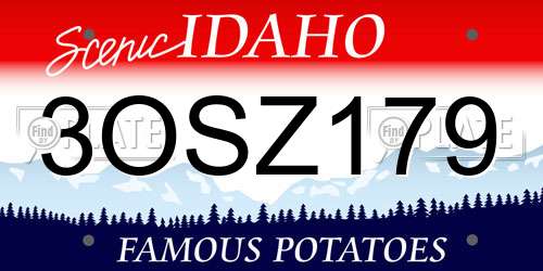 3OSZ179 Idaho License Plate