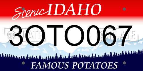 3OTO067 Idaho License Plate