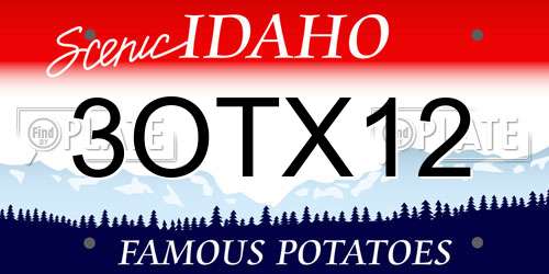 3OTX12 Idaho License Plate