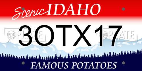 3OTX17 Idaho License Plate