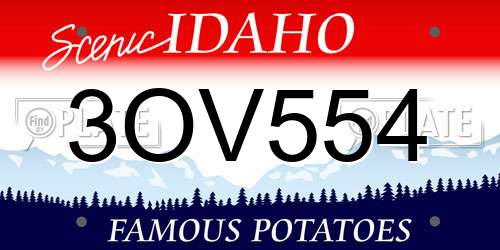 3OV554 Idaho License Plate