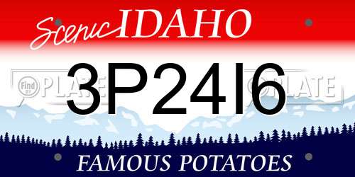 3P24I6 Idaho License Plate