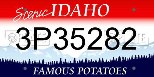 3P35282 Idaho License Plate