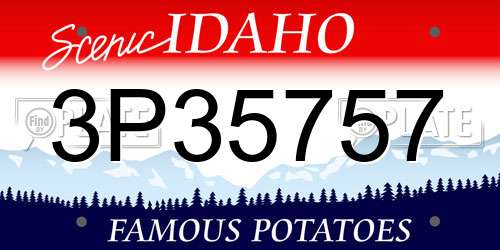 3P35757 Idaho License Plate