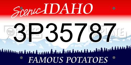 3P35787 Idaho License Plate