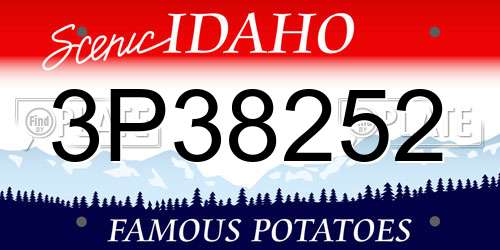 3P38252 Idaho License Plate