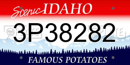 3P38282 Idaho License Plate