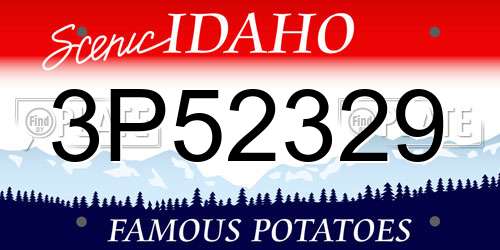 3P52329 Idaho License Plate