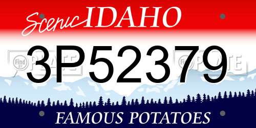 3P52379 Idaho License Plate