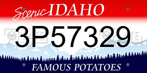 3P57329 Idaho License Plate