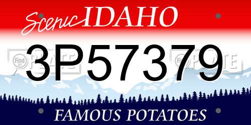 3P57379 Idaho License Plate