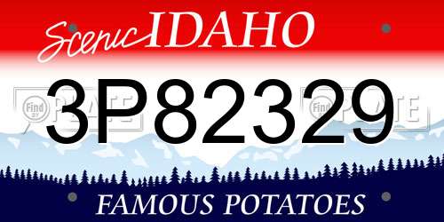 3P82329 Idaho License Plate