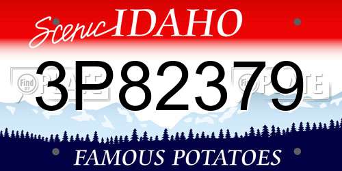 3P82379 Idaho License Plate
