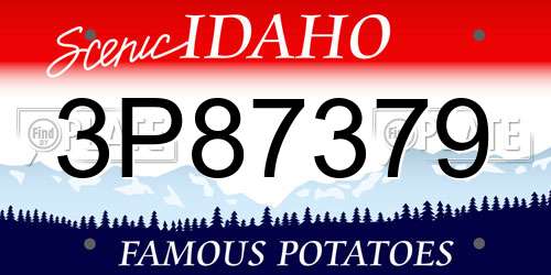 3P87379 Idaho License Plate