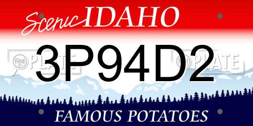 3P94D2 Idaho License Plate
